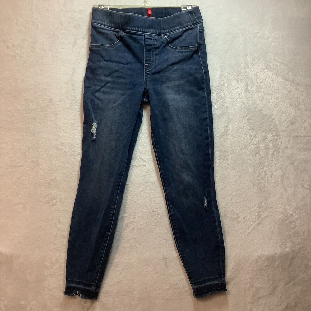 Spanx Womens Jean-ish Ankle Leggings small factory distressed raw hem  26718